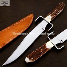 Hell Belle's BOWIE Replica Sharp Swedge  Stag Horn Handle  in 4-5mm thick Spine picture