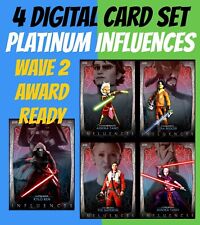Platinum Wave 2 Influences 4 Card Set +Award Card Topps Star Wars Digital Trader picture