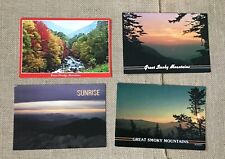 Ephemera Vintage Great Smoky Mountains Postcard Lot Sunrise Sunset River Trees picture