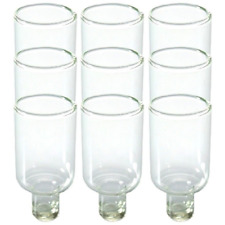 Lot of 9 Glass Oil Candle Cups Holders Narrow DIY Menorah Candlesticks Menora picture