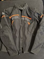 harley davidson womens mesh riding jacket Black Orange Lined Water Resistant Med picture
