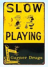 Garner Drugs Slow kids playing metal tin sign dorm plaque wall decor picture