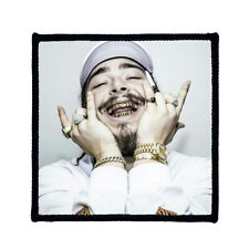 Square Printed Patch - Post Malone Grill Hip Hop Sew On Badge in 3 sizes picture
