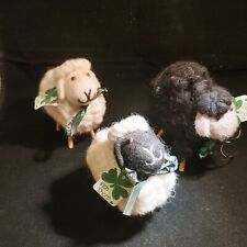 Shamrock Gift Company Dublin Ireland Real Wool Irish Sheep Set Of 3 picture