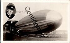 Real Photo Graf Zeppelin w/Dr. Hugo Eckener Lakehurst NJ 1929 Blimp RP RPPC D278 picture