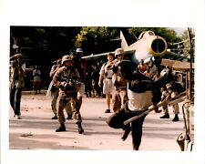 LD325 Orig Color Photo ARMED U.S. MARINES & REFUGEES @ MOGADISHU AIRPORT SOMALIA picture
