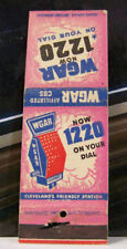   Rare Vintage Matchbook Cover B3 Cleveland Ohio WGAR 1220 Friendly Radio CBS picture
