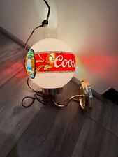 VINTAGE COORS BEER SIGN WATERFALL GLOBE LAMP LIGHT WALL SCONCE x 3 FIXTURES picture