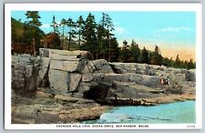 Bar Harbor, Maine - Thunder Hole Cave - Ocean Drive - Vintage Postcard picture