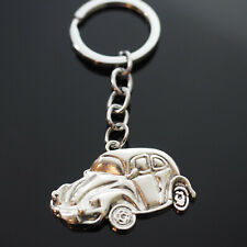 Vintage Love Bug Beetle Car Hippie 70's 60's Silver Pendant Keychain Gift picture