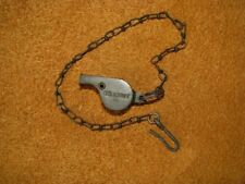 World War II Two Army Whistle Marked  L. P.  1943  with Brass Chain and Hook picture