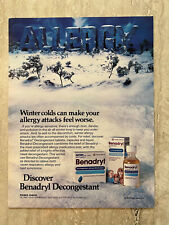 1986 Warner Lambert Co Benadryl Decongestant Allergy Parke Davis Print AD Life picture