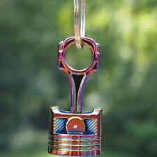 Piston Keychain Car Part Keyring Key Chain Electroplating Neon Rainbow Big Gift picture