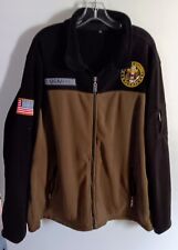 US Army Tactical Fleece Jacket Full-Zip Up Outdoor Windproof  Warm Work Coat XXL picture