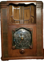 RARE 1930's Zenith Black Dial Model Tombstone Radio - All Original - Working picture