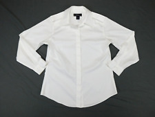 US Navy Premier White Womens 10 Petite Dress Long Sleeve Shirt Brooks Brothers picture