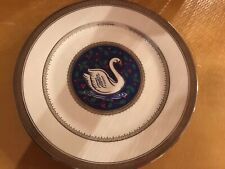 MIKASA 12 Days of Christmas Platinum  Luncheon Plate 7 Seven Swans a Swimming picture