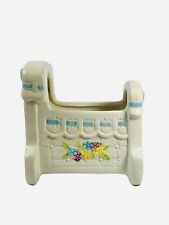 Vintage Napco Baby Shower Nursery Decor Bassinet Cradle Planter Ceramic picture
