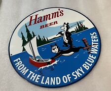 12” Hamms Beer Style Heavy Steel  Metal Sign picture