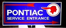 PONTIAC SERVICE ENTRANCE SIGN PORCELAIN COLLECTIBLE, RUSTIC, ADVERTISING  picture
