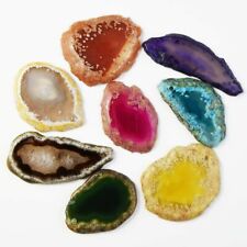 Agate Slice 8 Pieces Polished Agate Light Table Slices Drilled Pendant Slices picture