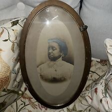 VTG African American Woman Large Photograph in Antique Gold Frame 13.5
