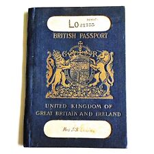 Vtg 1923 Expired British UK Family Passport Mother  Children Not Canceled HTF picture