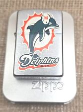Vintage 2000 Miami Dolphins NFL Chrome Zippo Lighter New In Tin picture