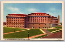 Harrisburg Pennsylvania Capitol Park Educational Building Linen Postcard picture