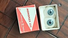 Vintage American Optical Monoplex Acrylic Prosthetic Eyes Blue Cat. #5LN17  picture