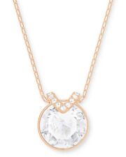 $89 Swarovski Crystal White Bella V Rose Gold-Plated Pendant SWW2 picture