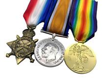 WW1 Medal Trio, 1914/15 Star, British War And Victory Medals, Full Size Replicas picture