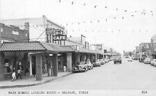 Postcard  Texas Dalhart Main Street looking South autos 1940s picture