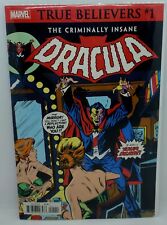 Dracula True Believers #1 Criminally Insane Marvel Comics, 2020 1st Print Mint🔥 picture