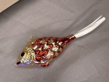 BLOWN GLASS  New Old Stock German Republic Ornaments Blown GLASS FISH picture