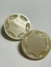 Vtg Buttons Beige Plastic Or Bakelite  Not Sure Set Of 2 picture