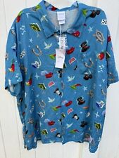 ALOHA SHIRT Men's Disney 100 Icons Mickey Characters Button-Up Boxlunch 2X NWT picture
