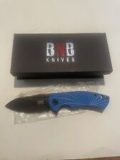 New BucknBear BNB Blue Fin Framelock Folding Poket Knife BNB1331BL picture