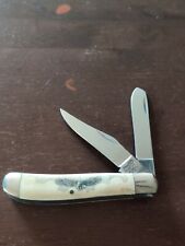 VINTAGE (1960-1980) FROST CUTLERY SCRIMSHAW EAGLE FOLDING POCKET KNIFE JAPAN picture