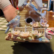 San Francisco Music Box Company Anna Rosa Bluebird Birdhouse Wind-Up Music Box picture