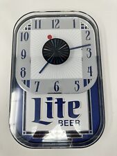 Retro Miller-Lite Beer Wall Clock Quartz 15.25” tall Battery USA 1990's Retro picture