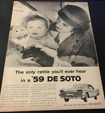 1959 DeSoto - Vintage Original Print Ad / Wall Art - Baby Playing With Rattle picture