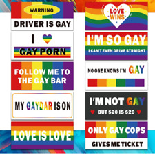 Gay Pride Funny Magnet Bumper Sticker Rainbow Pride Prank Magnetic Sign for Veh picture