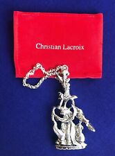 Christian Lacroix Rare Plated Silver Keychain, 