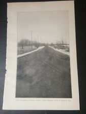 1913 photo plate ☆ town highway built w/crushed slag BATAVIA Genesee Co New York picture