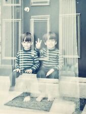 Vintage Trick Photo, Double Exposure, Twins, Young Boy, Doppelganger 1970s picture