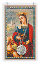 St. Elizabeth of Hungary Medal Necklace with Laminated Prayer Card  picture