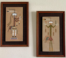 Vintage Framed Original Sandart Navajo Collectibles Emma Yazzie Rose Eldridge picture
