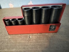 MATCO TOOLS 7 PIECE 3/8" DRIVE SAE DEEP IMPACT SOCKET SET 3/8"-3/4" IN HOLDER picture
