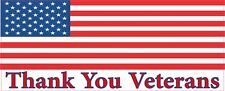 10in x 4in Thank You Veterans Vinyl Sticker Car Truck Vehicle Bumper Decal picture